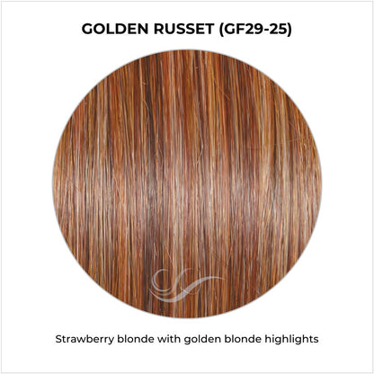 Golden Russet (GF29-25)-Strawberry blonde with golden blonde highlights