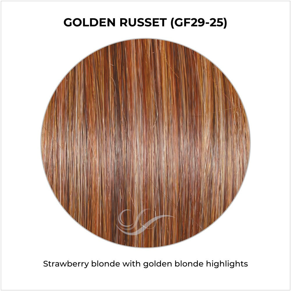 Golden Russet (GF29-25)-Strawberry blonde with golden blonde highlights