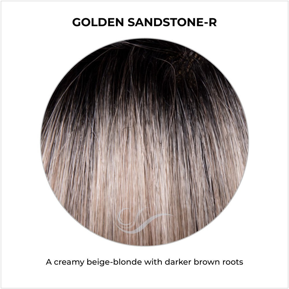 Golden Sandstone-R-A creamy beige-blonde with darker brown roots