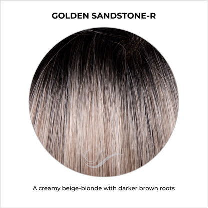 Golden Sandstone-R-A creamy beige-blonde with darker brown roots