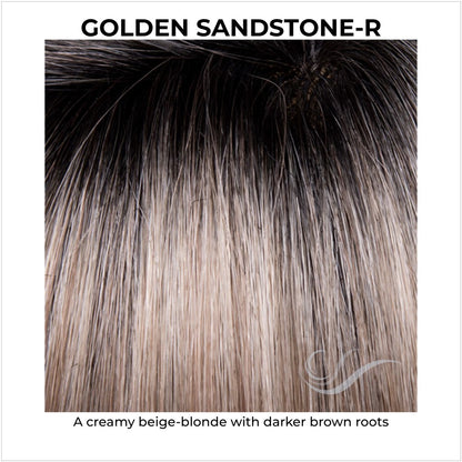 Golden Sandstone-R-A creamy beige-blonde with darker brown roots