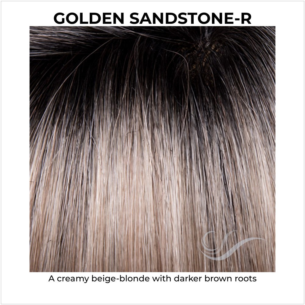 Golden Sandstone-R-A creamy beige-blonde with darker brown roots