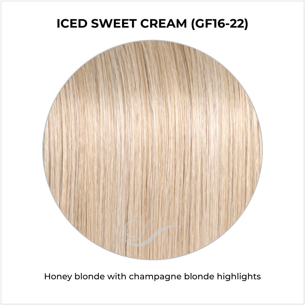 Iced Sweet Cream (GF16-22)-Honey blonde with champagne blonde highlights