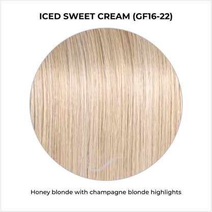 Iced Sweet Cream (GF16-22)-Honey blonde with champagne blonde highlights