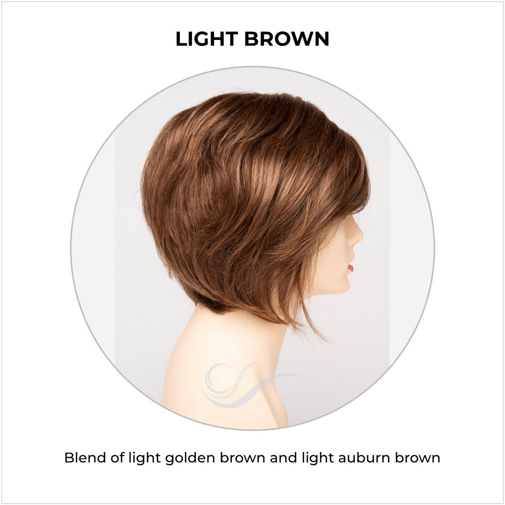 Juliet wig by Envy in Light Brown-Blend of light golden brown and light auburn brown