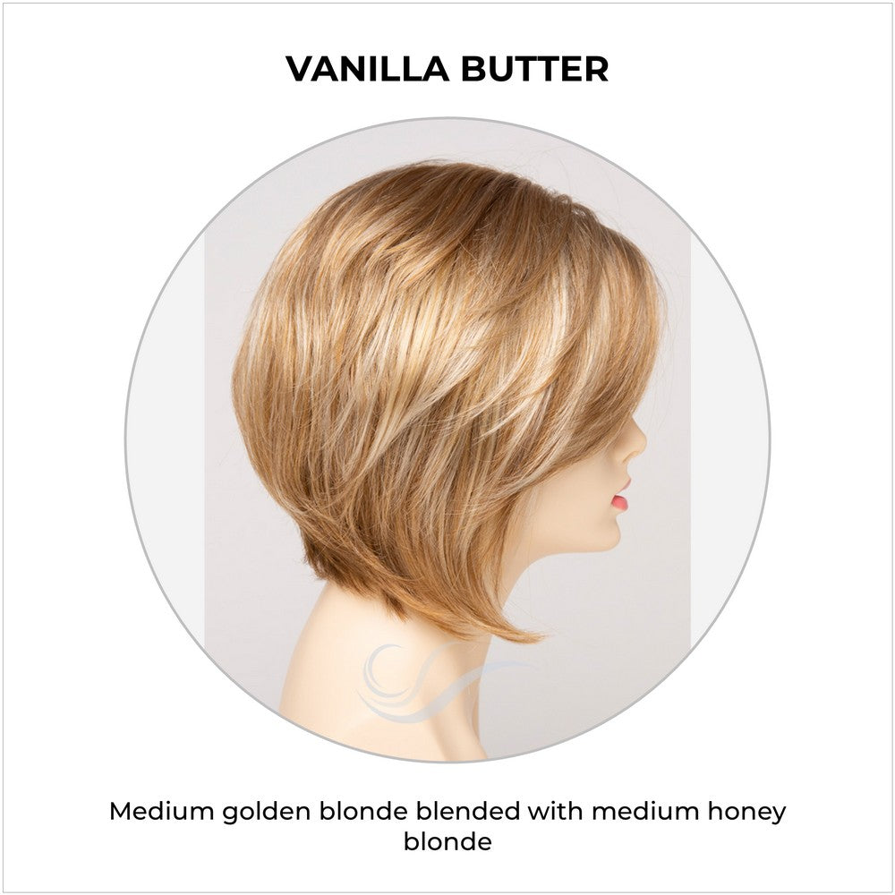 Juliet wig by Envy in Vanilla Butter-Medium golden blonde blended with medium honey blonde