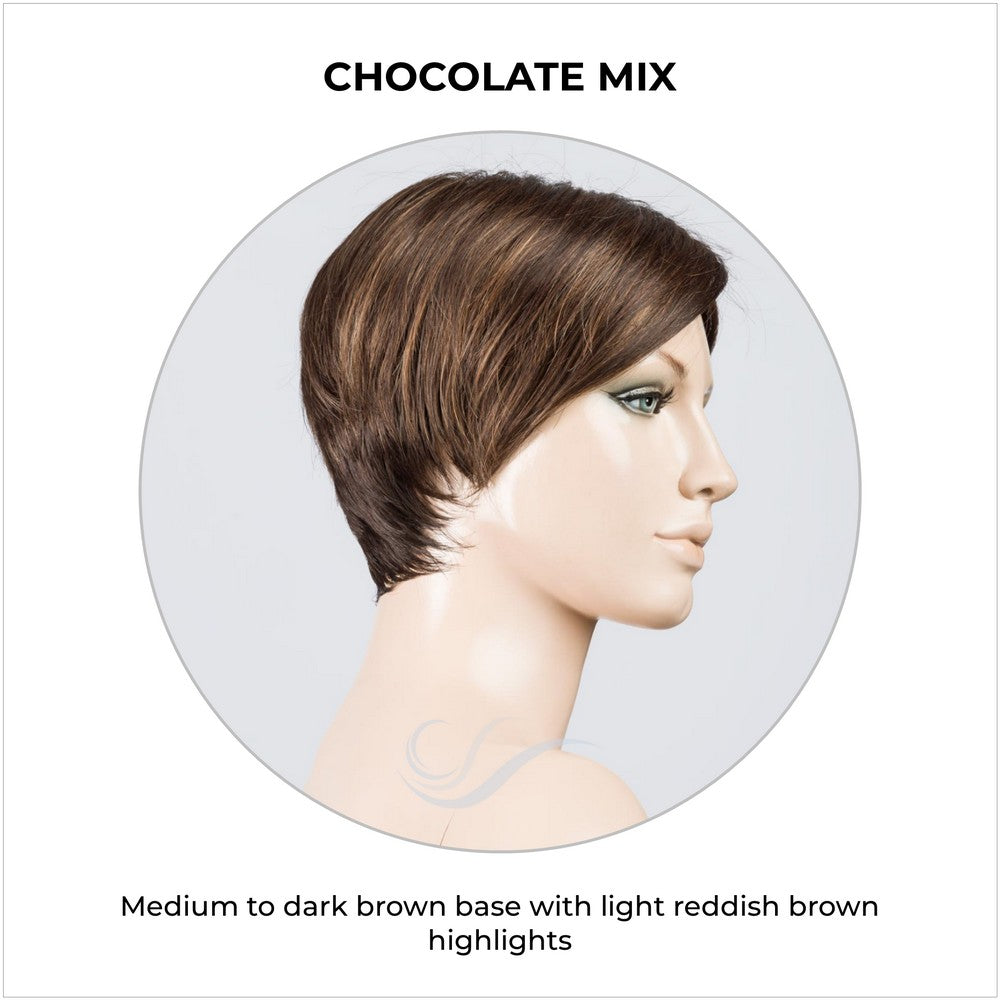 Jump wig by Ellen Wille in Chocolate Mix-Medium to dark brown base with light reddish brown highlights