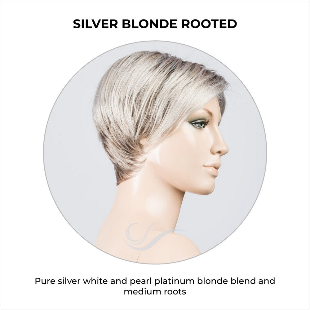 Jump wig by Ellen Wille in Silver Blonde Rooted-Pure silver white and pearl platinum blonde blend and medium roots