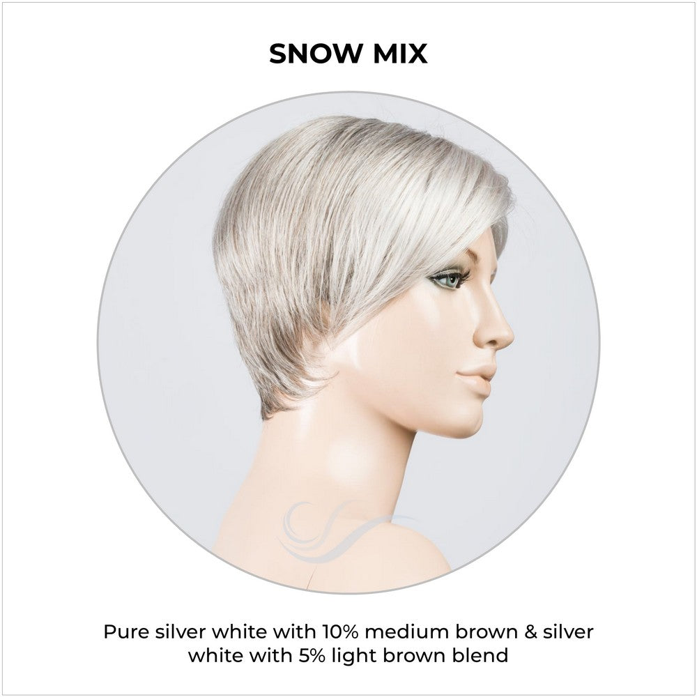 Jump wig by Ellen Wille in Snow Mix-Pure silver white with 10% medium brown & silver white with 5% light brown blend