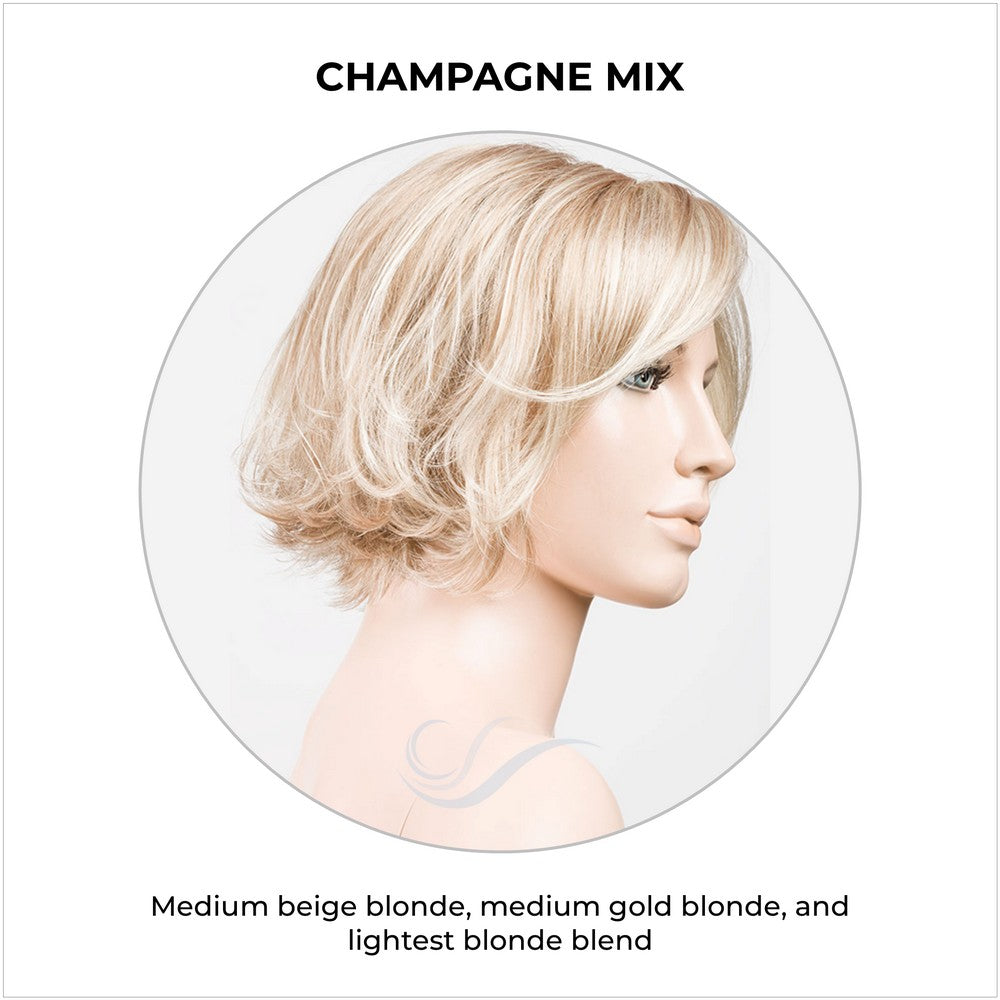 Like Mono Part by Ellen Wille in Champagne Mix-Medium beige blonde, medium gold blonde, and lightest blonde blend