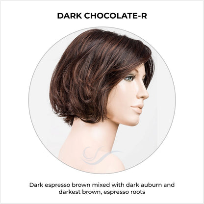 Like Mono Part by Ellen Wille in Dark Chocolate-R-Dark espresso brown mixed with dark auburn and darkest brown, espresso roots