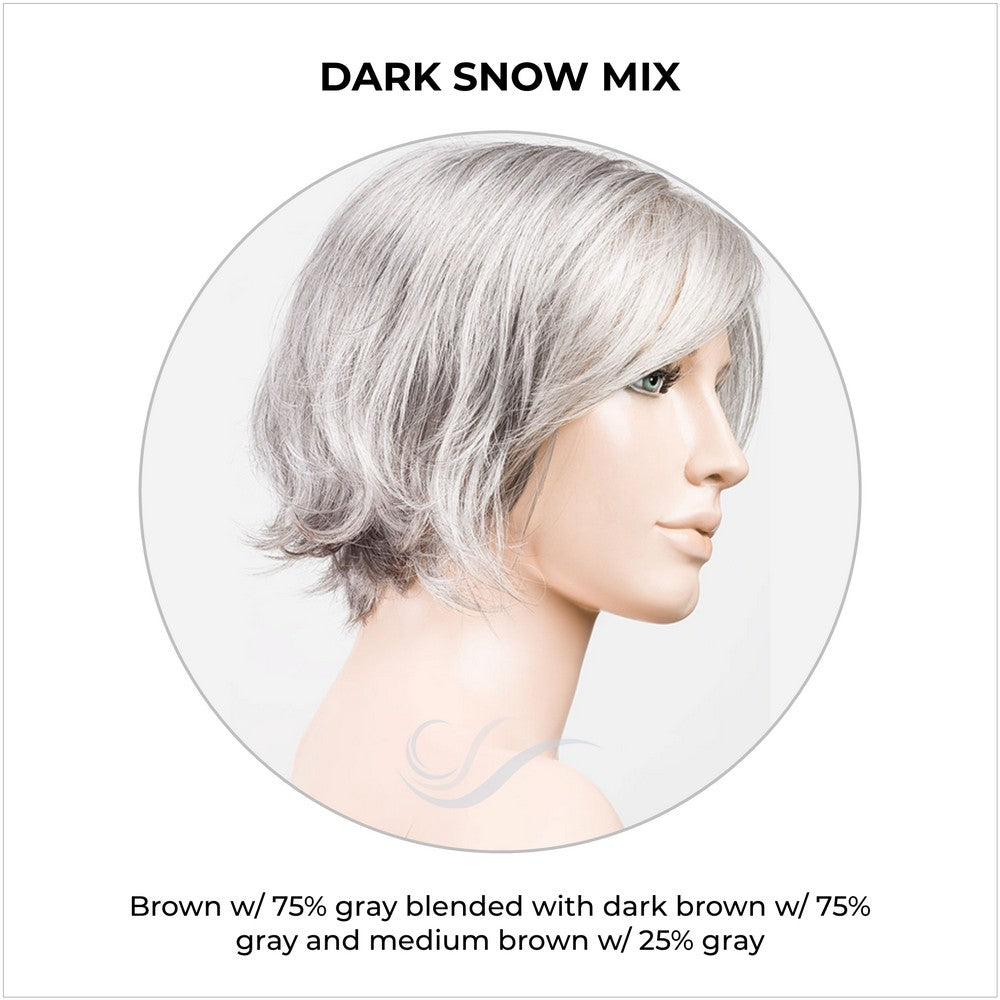 Like Mono Part by Ellen Wille in Dark Snow Mix-Brown w/ 75% gray blended with dark brown w/ 75% gray and medium brown w/ 25% gray