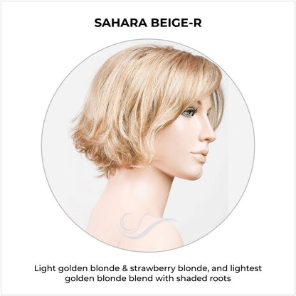 Like Mono Part by Ellen Wille in Sahara Beige-R-Light golden blonde & strawberry blonde, and lightest golden blonde blend with shaded roots