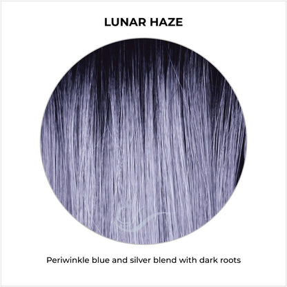 Lunar Haze-Periwinkle blue and silver blend with dark roots