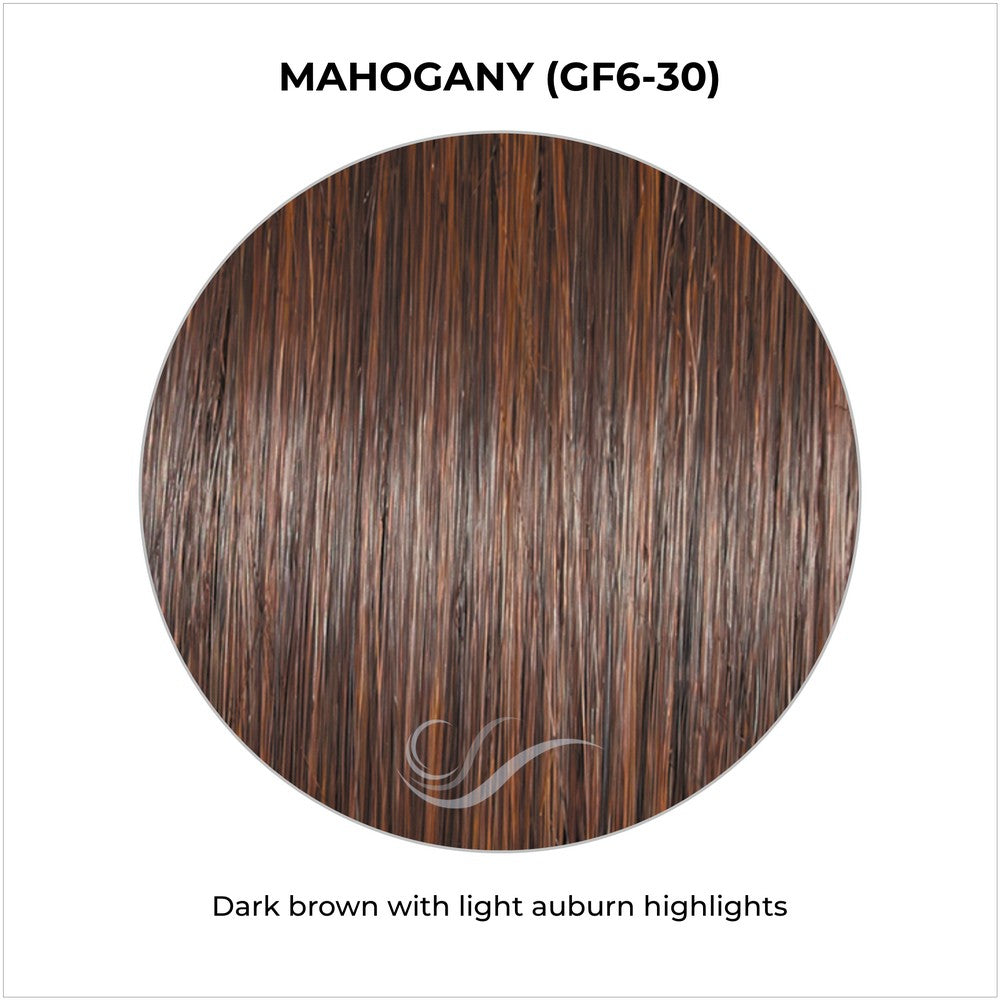 Mahogany (GF6-30)-Dark brown with light auburn highlights