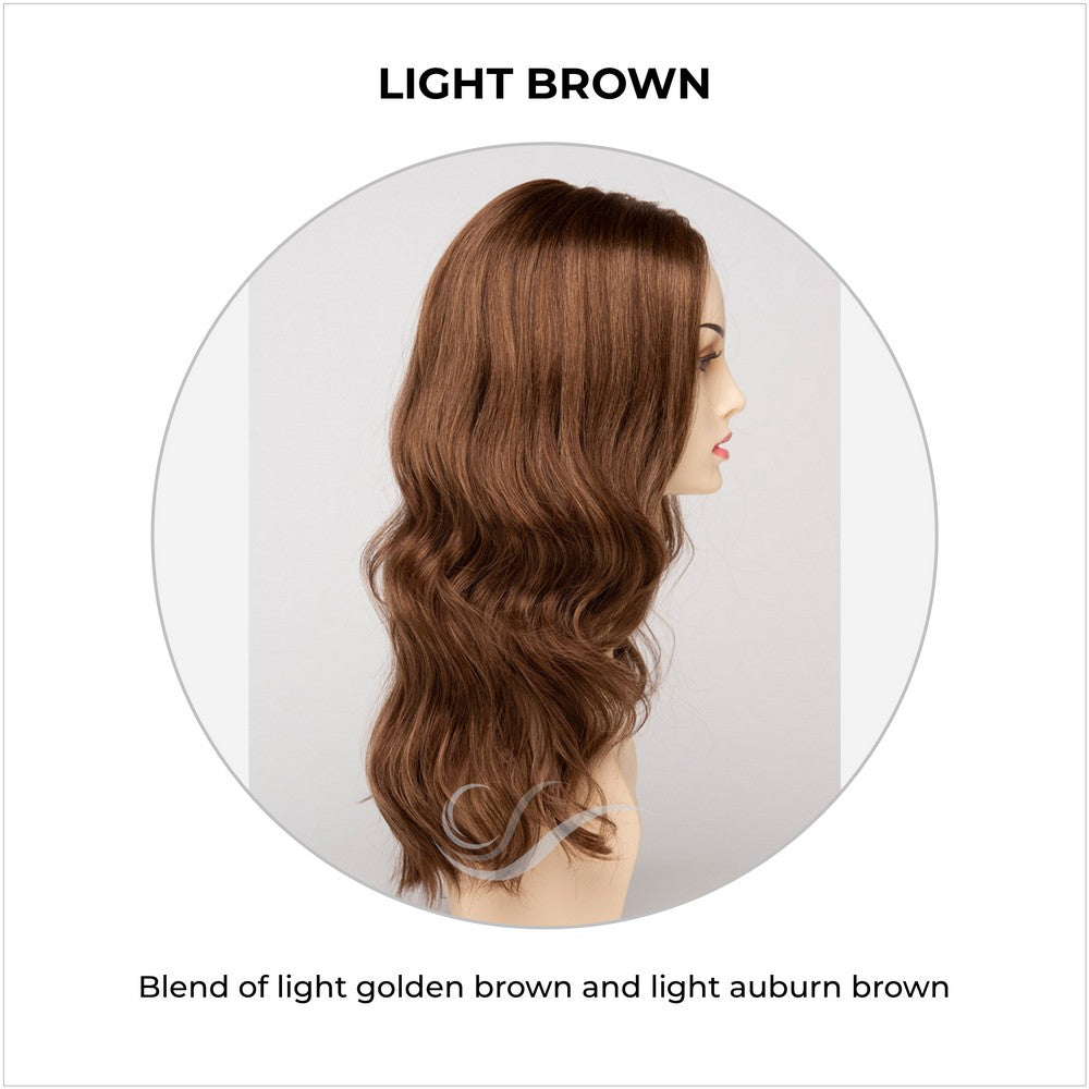 Maya wig by Envy in Light Brown-Blend of light golden brown and light auburn brown