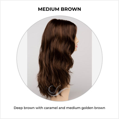 Maya wig by Envy in Medium Brown-Deep brown with caramel and medium golden brown