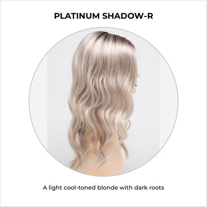 Maya wig by Envy in Platinum Shadow-R-A light cool-toned blonde with dark roots