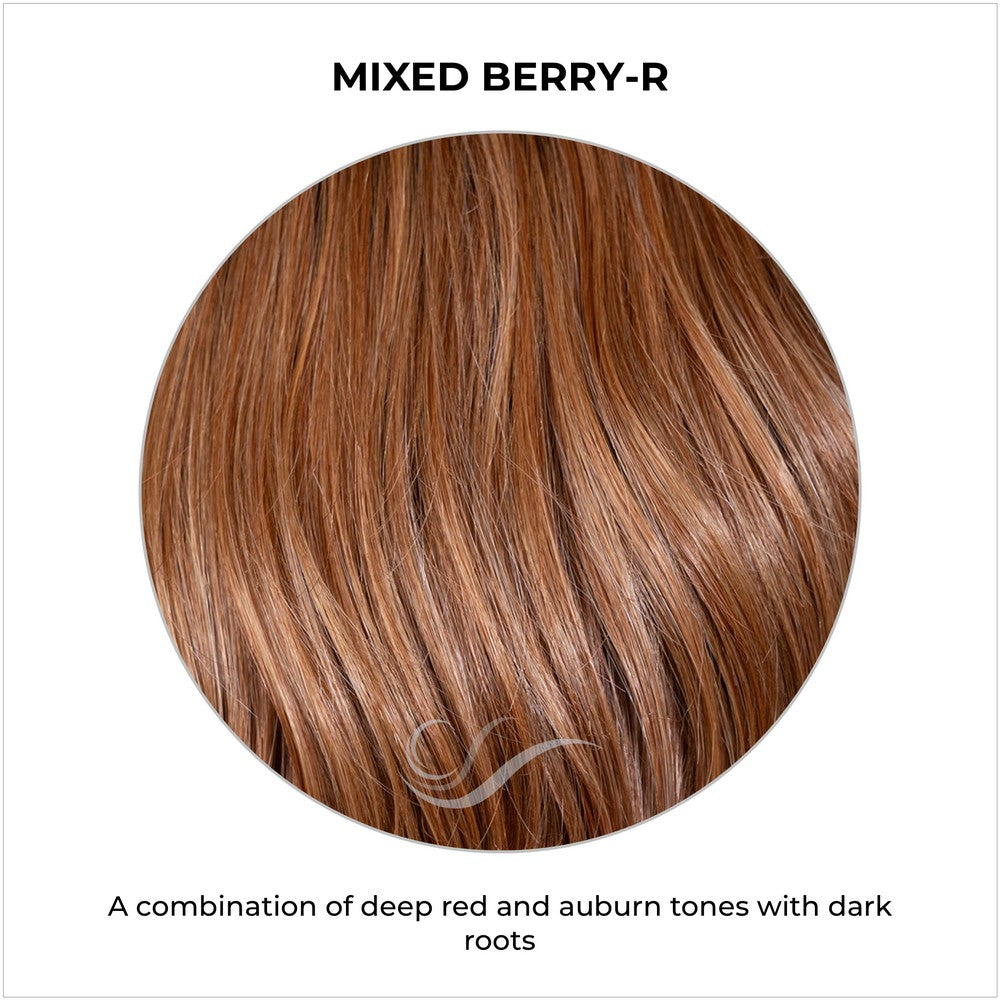 Mixed Berry-R-A combination of deep red and auburn tones with dark roots