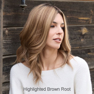 Oakly by Amore wig in Highlighted Brown Root Image 4