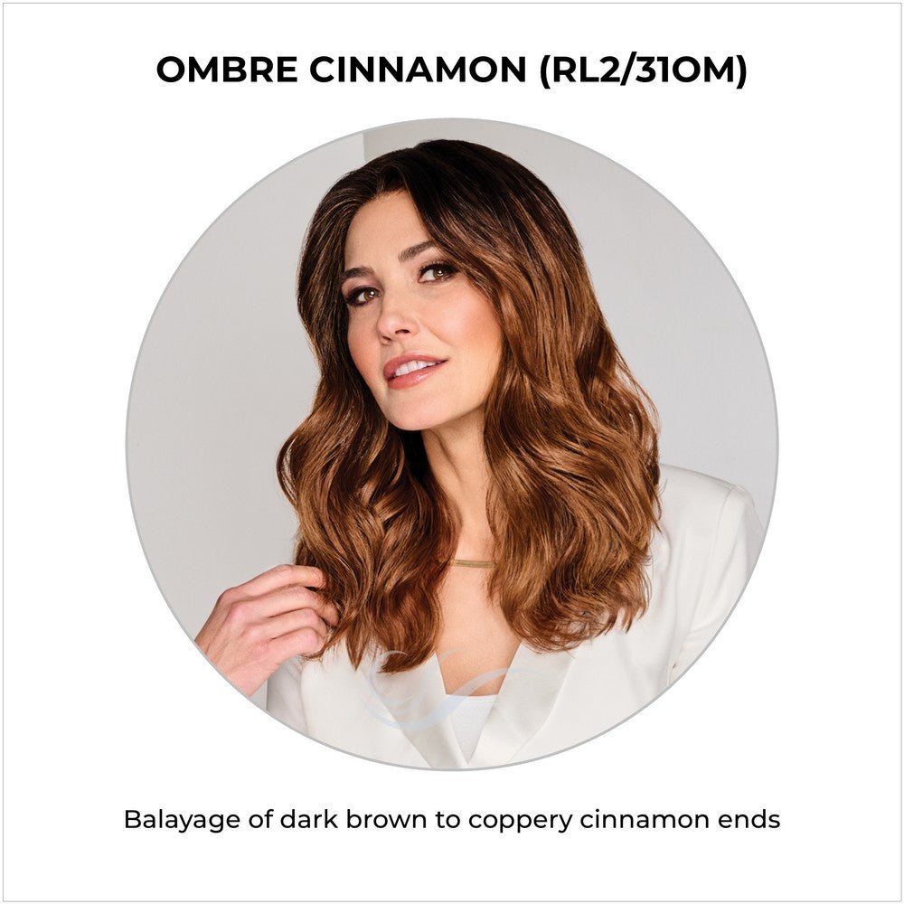 Ombre Cinnamon (RL2/31OM)-Balayage of dark brown to coppery cinnamon ends