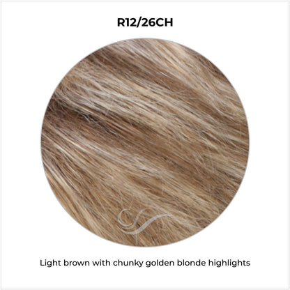 R12/26CH-Light brown with chunky golden blonde highlights