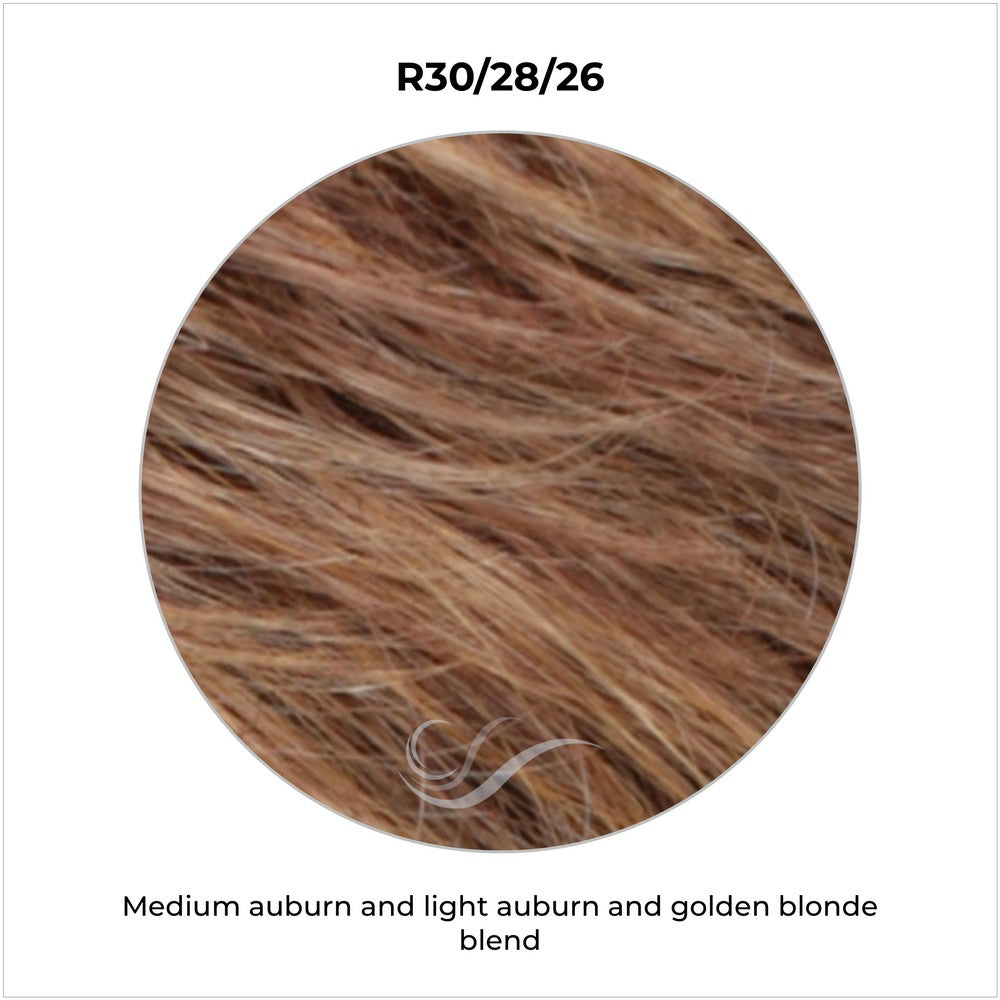 R30/28/26-Medium auburn and light auburn and golden blonde blend