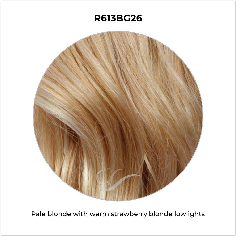 R613BG26-Pale blonde with warm strawberry blonde lowlights