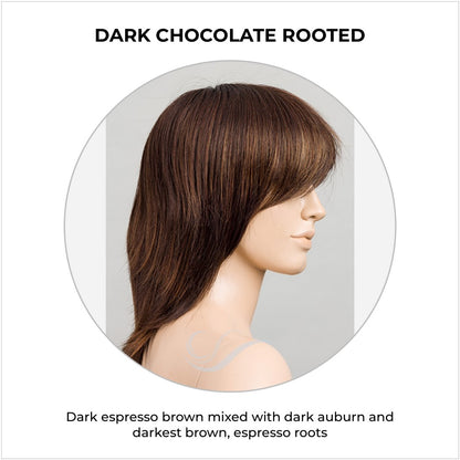 Rainbow by Ellen Wille in Dark Chocolate Rooted-Dark espresso brown mixed with dark auburn and darkest brown, espresso roots