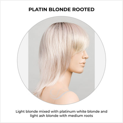 Rainbow by Ellen Wille in Platin Blonde Rooted-Light blonde mixed with platinum white blonde and light ash blonde with medium roots