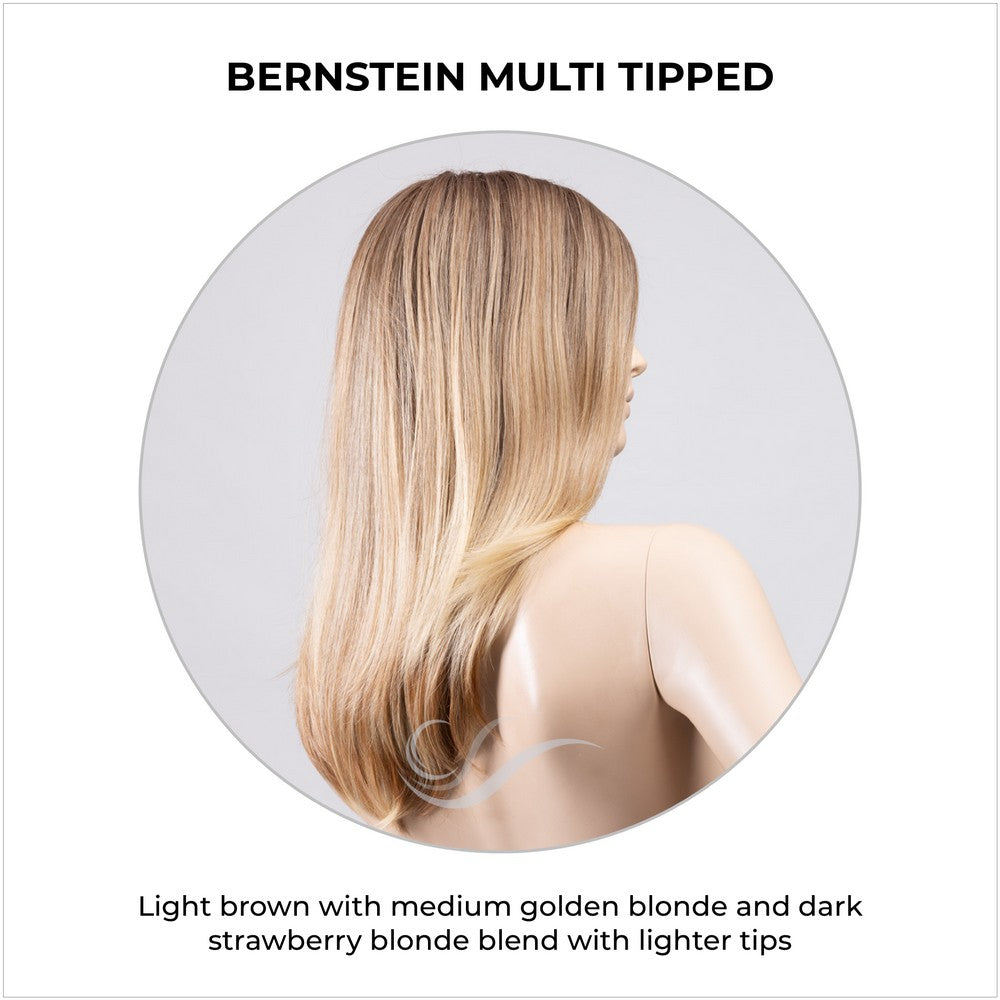 Savelli by Ellen Wille in Bernstein Multi Tipped-Light brown with medium golden blonde and dark strawberry blonde blend with lighter tips