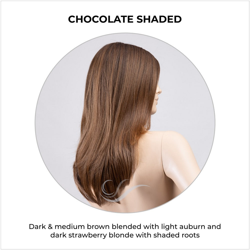 Savelli by Ellen Wille in Chocolate Shaded-Dark & medium brown blended with light auburn and dark strawberry blonde with shaded roots
