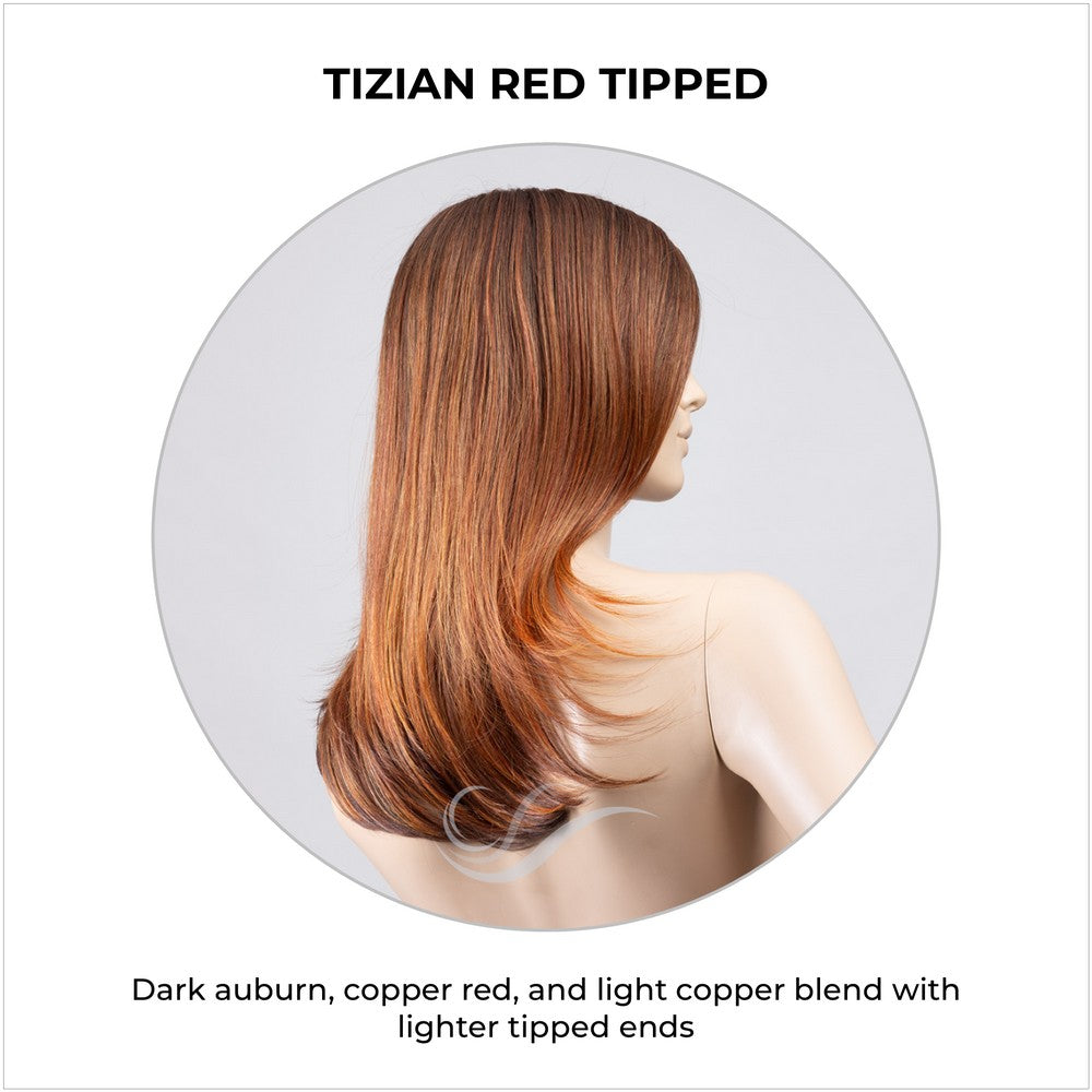 Savelli by Ellen Wille in Tizian Red Tipped-Dark auburn, copper red, and light copper blend with lighter tipped ends