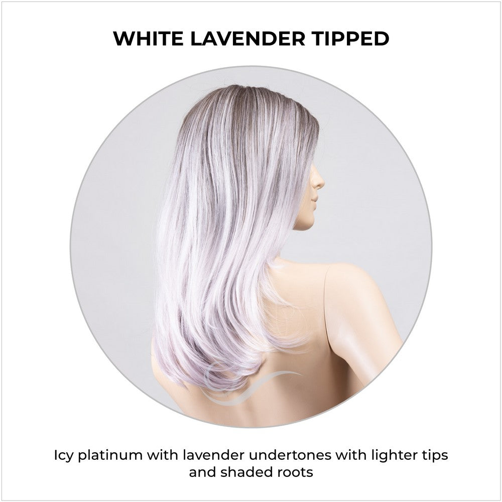Savelli by Ellen Wille in White Lavender Tipped-Icy platinum with lavender undertones with lighter tips and shaded roots