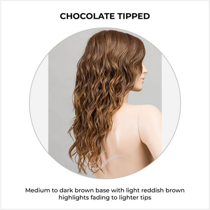 Serena by Ellen Wille in Chocolate Tipped-Medium to dark brown base with light reddish brown highlights fading to lighter tips