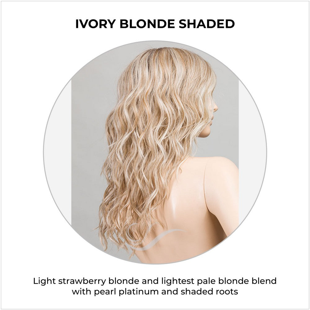 Serena by Ellen Wille in Ivory Blonde Shaded-Light strawberry blonde and lightest pale blonde blend with pearl platinum and shaded roots