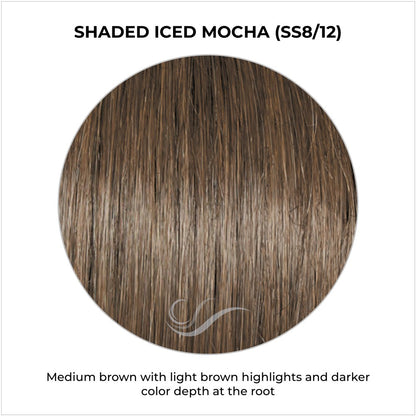 Shaded Iced Mocha (SS8/12)-Medium brown with light brown highlights and darker color depth at the root