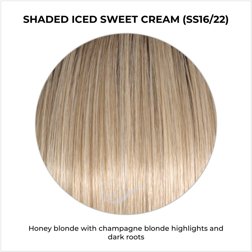 Shaded Iced Sweet Cream (SS16/22)-Honey blonde with champagne blonde highlights and dark roots