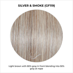 Silver & Smoke (GF119)-Light brown with 80% gray in front blending into 50% gray at nape