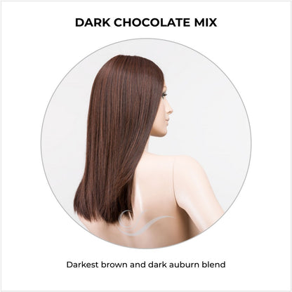 Sleek wig by Ellen Wille in Dark Chocolate Mix-Darkest brown and dark auburn blend