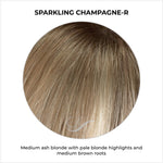 Load image into Gallery viewer, Sparkling Champagne-R-Medium ash blonde with pale blonde highlights and medium brown roots
