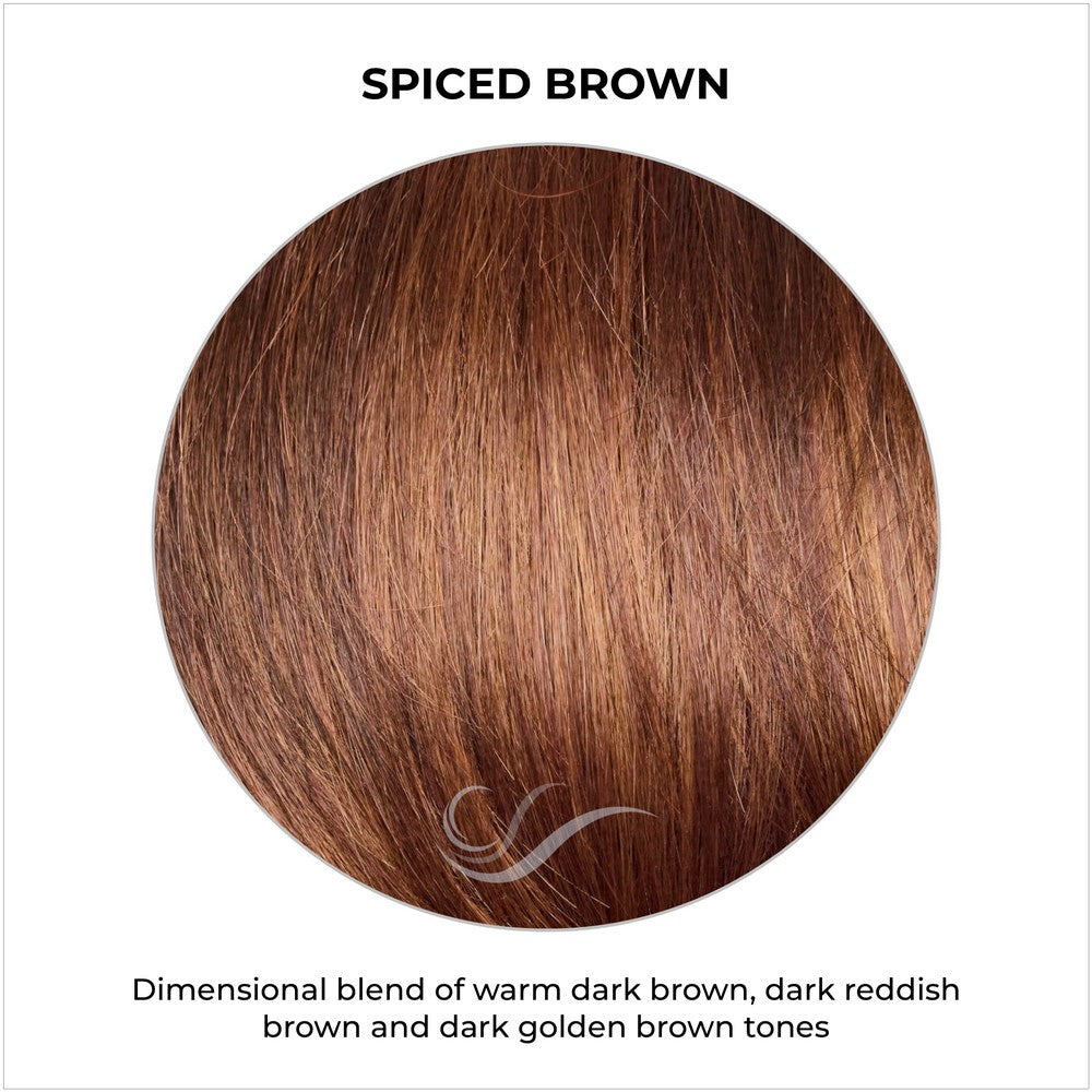 Spiced Brown-Dimensional blend of warm dark brown, dark reddish brown and dark golden brown tones