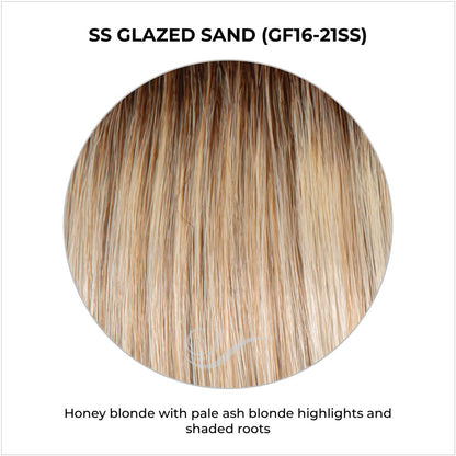 SS Glazed Sand (GF16-21SS)-Honey blonde with pale ash blonde highlights and shaded roots