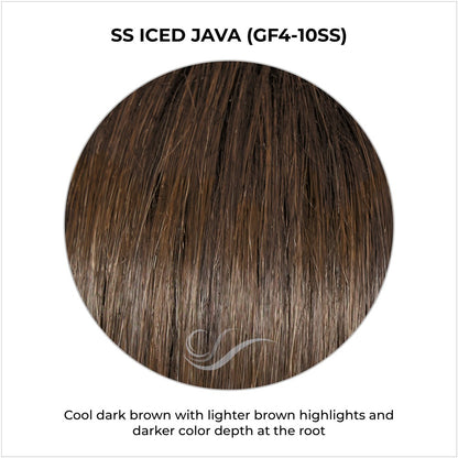 SS Iced Java (GF4-10SS)-Cool dark brown with lighter brown highlights and darker color depth at the root