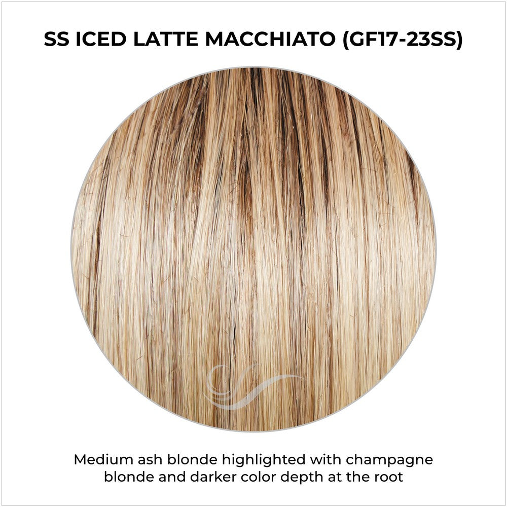 SS Iced Latte Macchiato (GF17-23SS)-Medium ash blonde highlighted with champagne blonde and darker color depth at the root