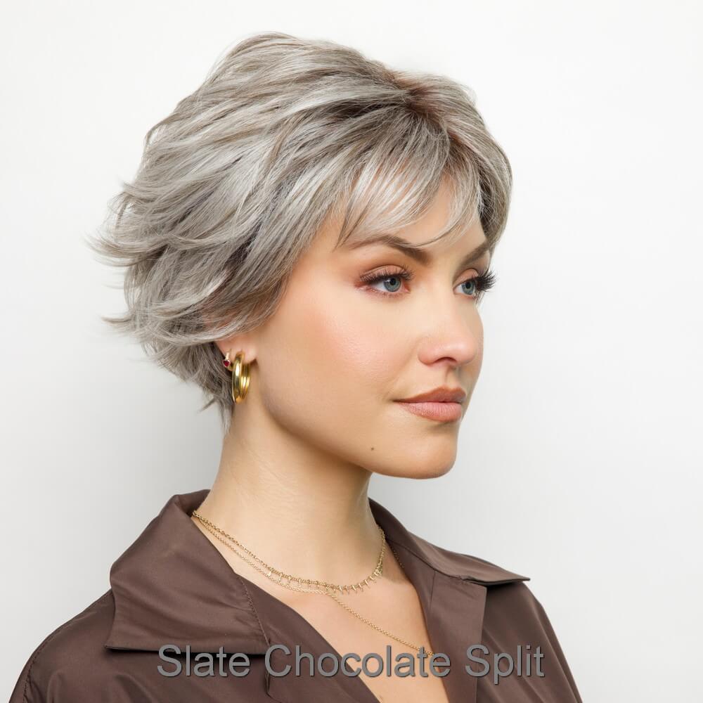 Star by Orchid wig in Slate Chocolate Split Image 7