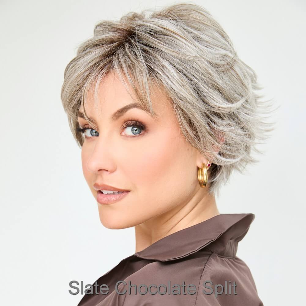 Star by Orchid wig in Slate Chocolate Split Image 3