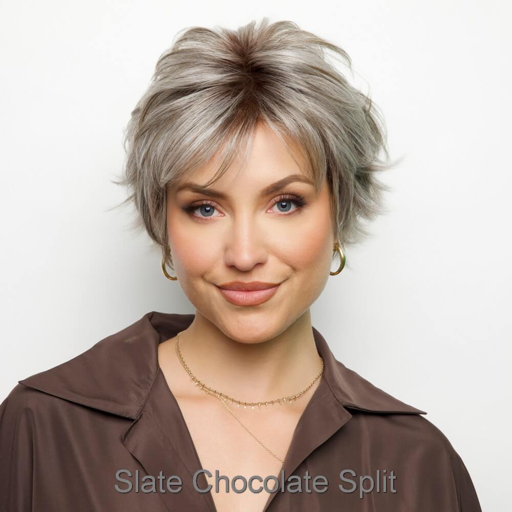 Star by Orchid wig in Slate Chocolate Split Image 6