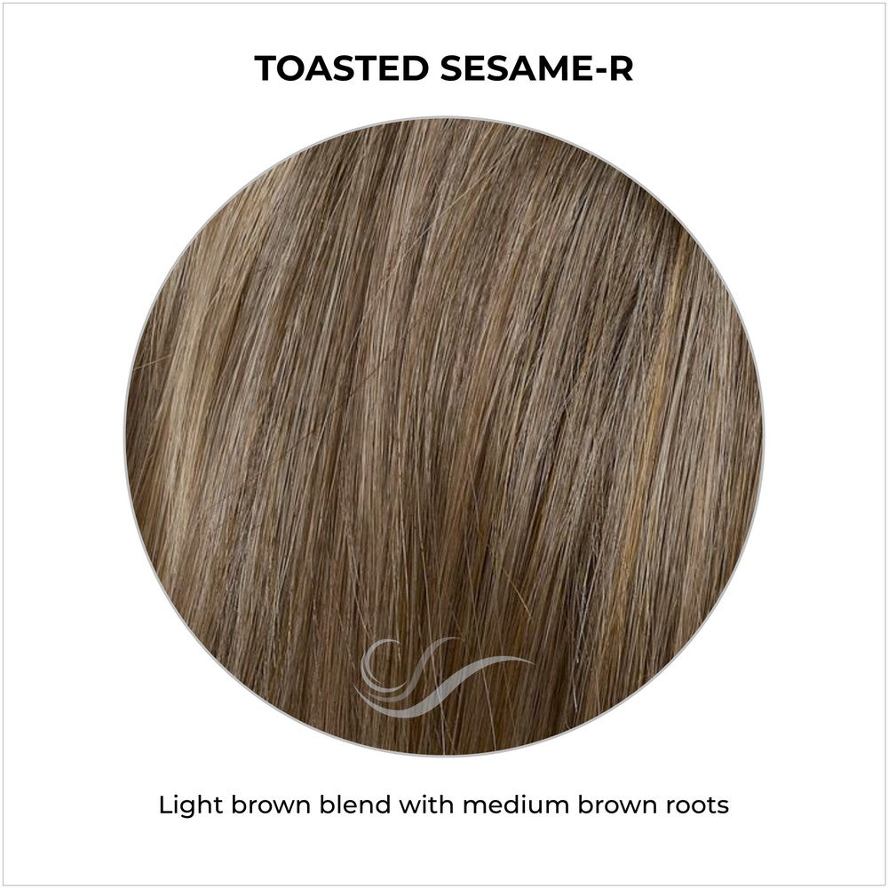 Toasted Sesame-R-Light brown blend with medium brown root