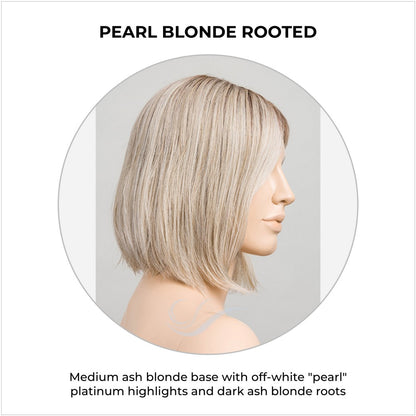 Vivi by Ellen Wille wig in Pearl Blonde Rooted-Medium ash blonde base with off-white "pearl" platinum highlights and dark ash blonde roots